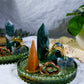 Moss Agate Ring Holder | Crystal Jewelry Dish for Growth, Grounding & Abundance