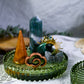 Moss Agate Ring Holder | Crystal Jewelry Dish for Growth, Grounding & Abundance