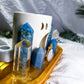 Quiet Knowing | Blue Calcite, Angelite and Clear Quartz Double Tarot Altar with Oil Burner and Chime Holders