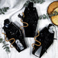 Coffin Wall Hanging Altars | Wooden Witchcraft Decor with Crystal Towers, Moons, Candle Holder, and Snake