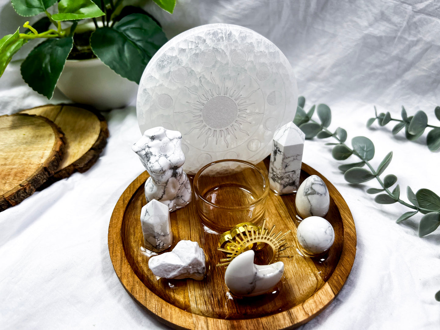 Howlite Cosmos | Medium Round Altar