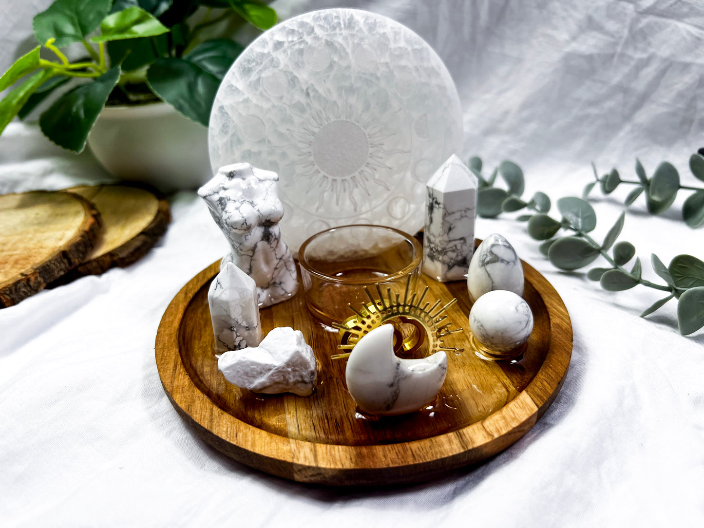 Howlite Cosmos | Medium Round Altar