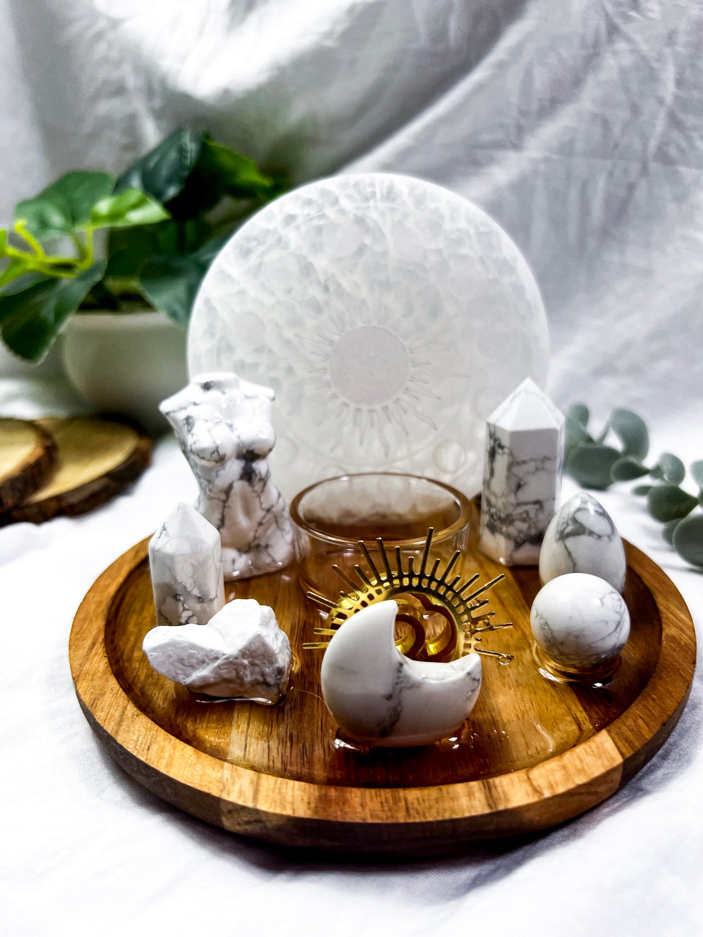 Howlite Cosmos | Medium Round Altar