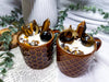 Tiger's Eye Harvest Moon Mug Candle | Crystal Coffee Mug Candle with Tiger's Eye & Autumn Soy Wax Candle