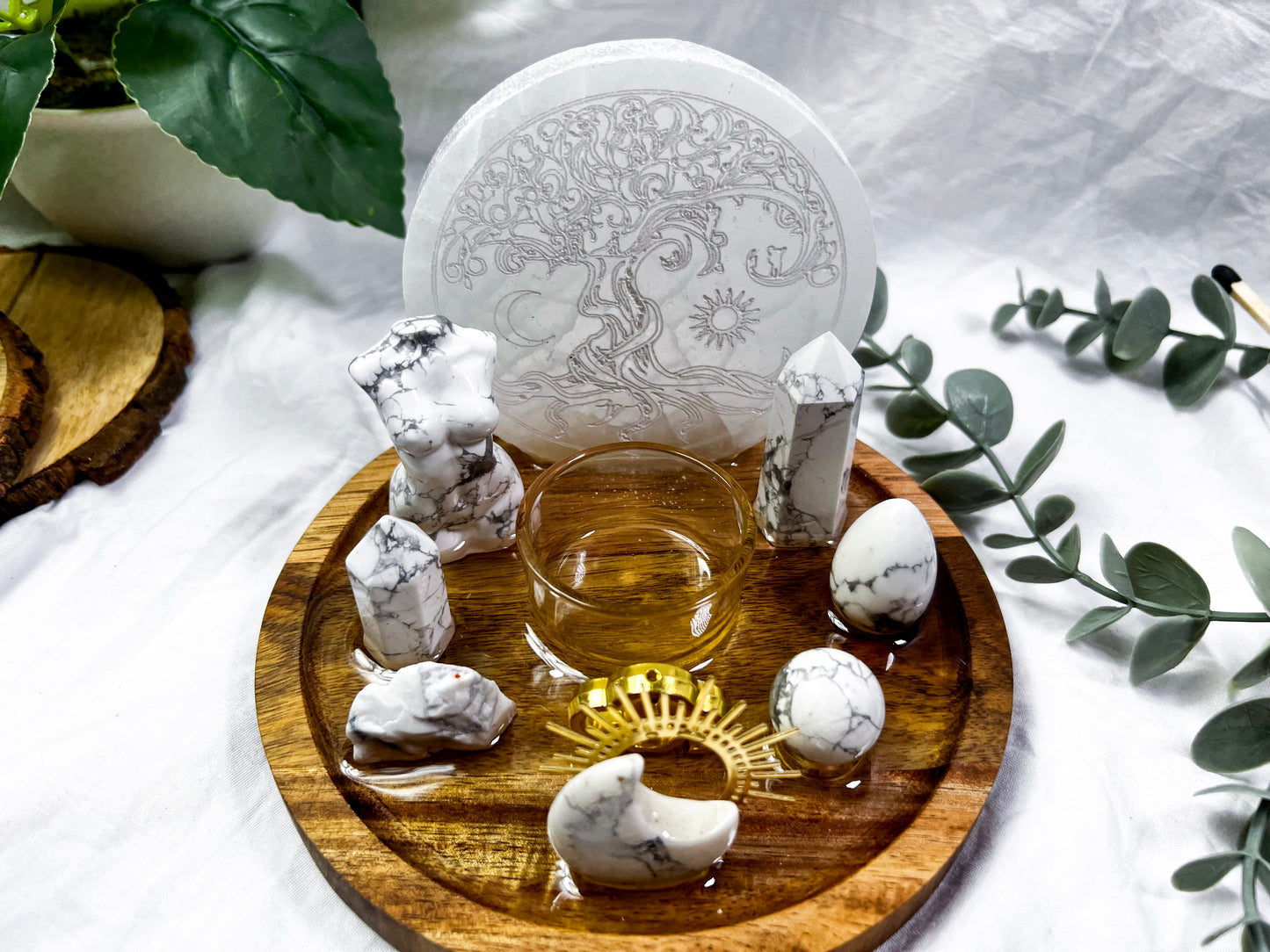 Howlite Cosmos | Medium Round Altar