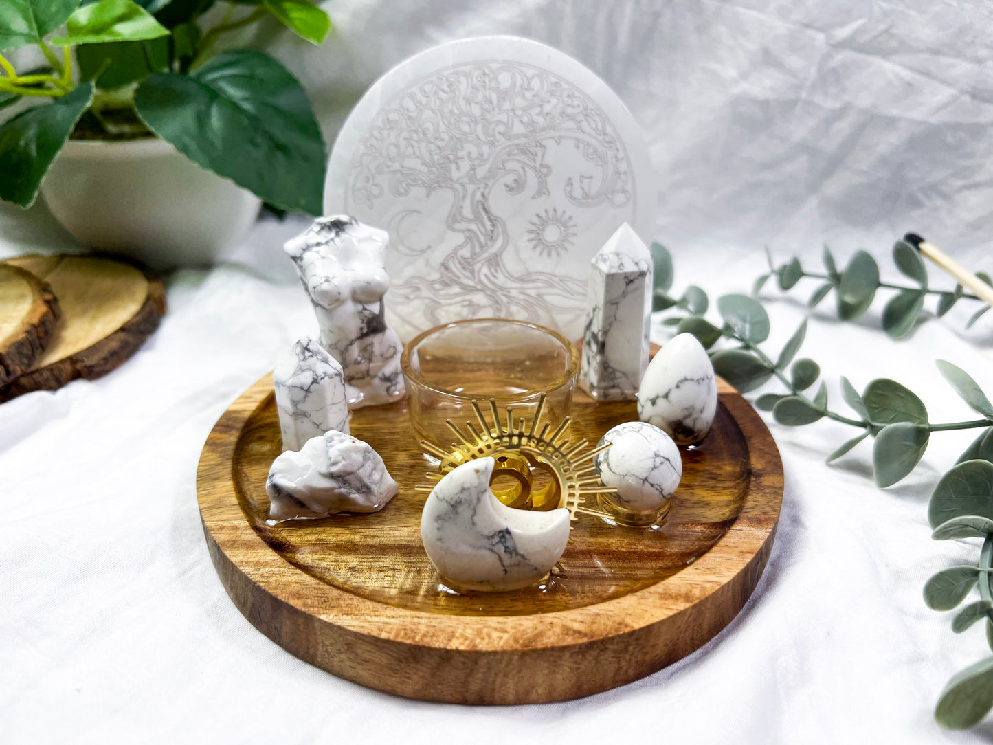 Howlite Cosmos | Medium Round Altar