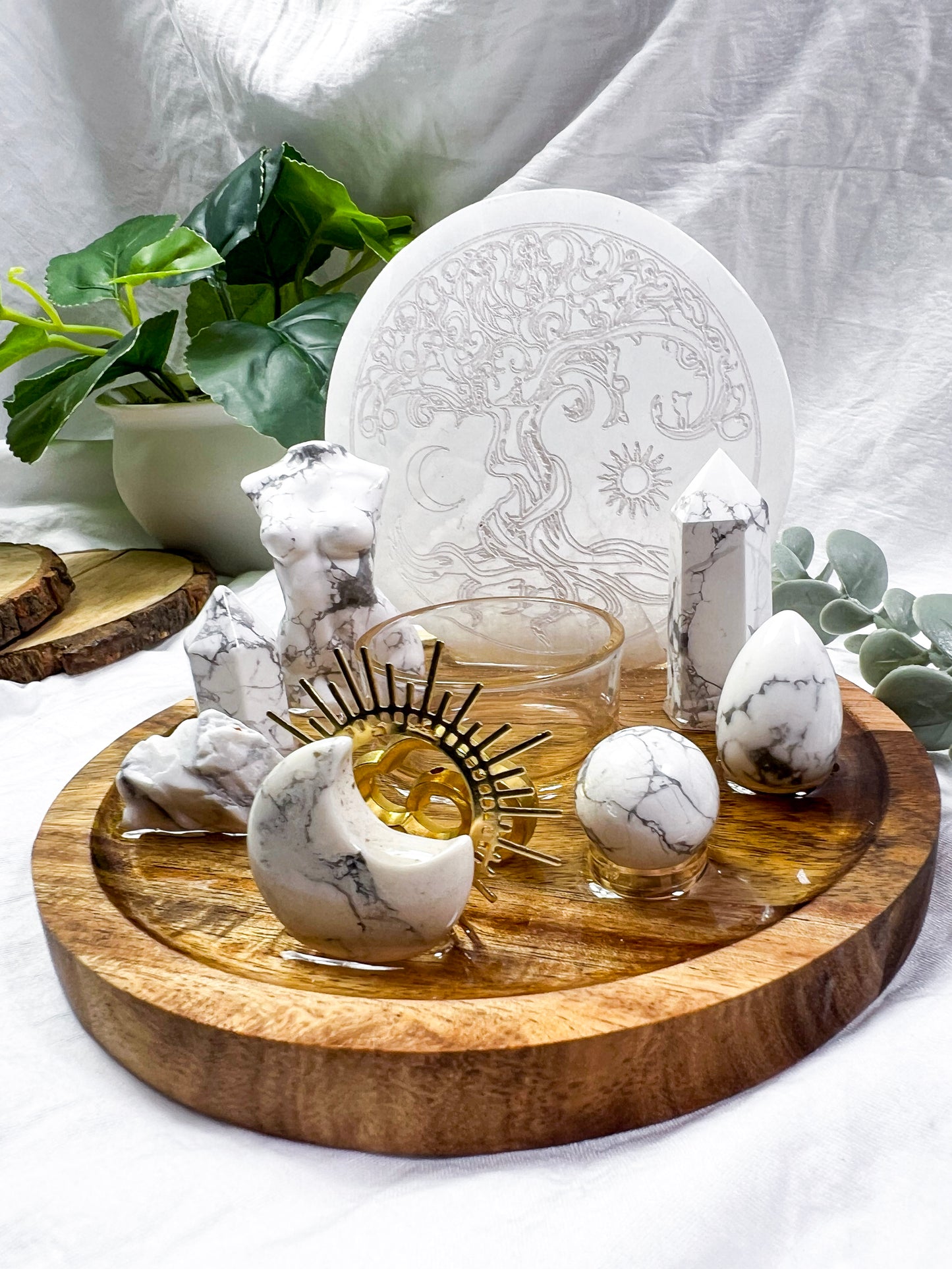 Howlite Cosmos | Medium Round Altar