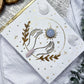 Radiant Thought: Blue Chalcedony and Quartz Handmade Journal for Clarity, Creativity, and Sacred Expression