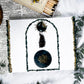 Moss Agate Spell Notebook | Handmade Paper Journal with Crystals, Gold Flakes, and Lotus Charm