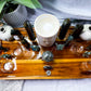Labradorite Crystal Altar | Moon Oil Burner, Four Tealights, Flower Vases & Incense Holder