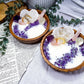 Amethyst Crystal Simmer Pot Candle | Handmade Floral Soy Candle with Rose Quartz & Quartz Druzy