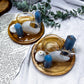 Angelite & Clear Quartz Tealight Incense Holder | Mini Crystal Altar | Calm Communication Decor