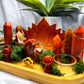 Carnelian & Golden Healer Crystal Altar | Double Tealight, Tarot, Incense Holder & Lotus Altar
