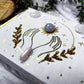 Radiant Thought: Blue Chalcedony and Quartz Handmade Journal for Clarity, Creativity, and Sacred Expression