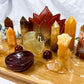 Abundance & Vitality Bamboo Tray | Golden Healer, Carnelian & Citrine Altar with Lotus & Lemon Quartz Moon