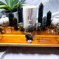 Labradorite Crystal Altar | Moon Oil Burner, Four Tealights, Flower Vases & Incense Holder