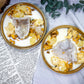 Azure Coast Wickless Simmer Pot Candle | Decorative Coastal Candle with Quartz Druzy, Palo Santo & Chrysanthemum