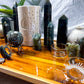 Labradorite Crystal Altar | Moon Oil Burner, Four Tealights, Flower Vases & Incense Holder