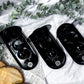 The Quiet Eye: Black Metal Mini Altar Set with Scrying Mirror, Obsidian Sphere, and Onyx Moon for Shadow Work and Protection Rituals