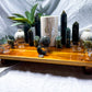 Labradorite Crystal Altar | Moon Oil Burner, Four Tealights, Flower Vases & Incense Holder