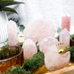 Rose Quartz Altar | Tarot Card Holder, Double Tealight, Incense Holder, and Crystal Display