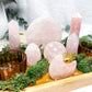 Rose Quartz Altar | Tarot Card Holder, Double Tealight, Incense Holder, and Crystal Display