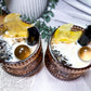 Midsummer Glow Crystal Candle | Handmade Soy Candle with Citrine, Druzy Quartz & Botanicals | Wildflower Garden Decor