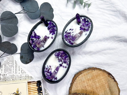 Amethyst Moons | Small Cauldron Candle