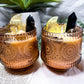 Midsummer Glow Crystal Candle | Handmade Soy Candle with Citrine, Druzy Quartz & Botanicals | Wildflower Garden Decor