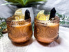 Midsummer Glow Crystal Candle | Handmade Soy Candle with Citrine, Druzy Quartz & Botanicals | Wildflower Garden Decor