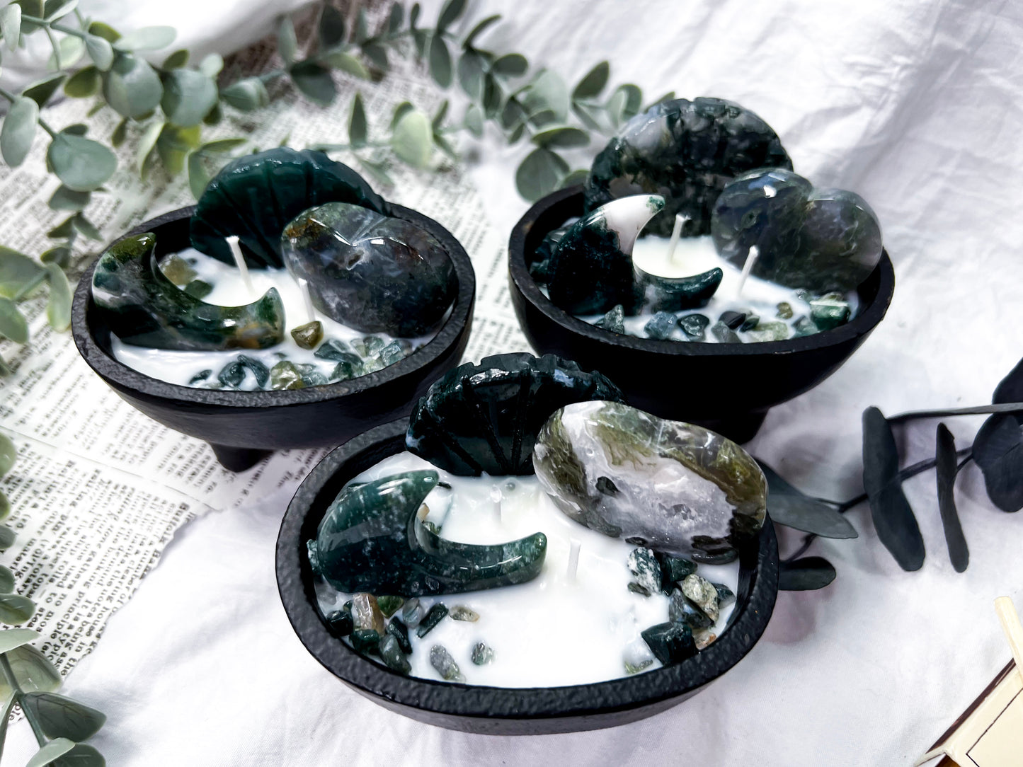 Mossy Reflections | Medium Cauldron Candle