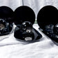 The Quiet Eye: Black Metal Mini Altar Set with Scrying Mirror, Obsidian Sphere, and Onyx Moon for Shadow Work and Protection Rituals