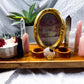 One of a Kind Rose Quartz Altar | Picture Frame, Bowl Candle, Double Tealight & Incense Holder