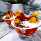 Orange Flower Teacup Intention Candle | Carnelian, Orange Calcite & Mandarin Crystal Candle