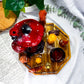 Ember Sight | Carnelian, Golden Healer and Orange Calcite Tarot Altar with Backflow Incense Burner and Tealight Holder