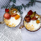 Aura Brown Teacup Intention Candle | Citrine, Carnelian & Lemongrass Prosperity Candle