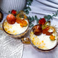 Aura Brown Teacup Intention Candle | Citrine, Carnelian & Lemongrass Prosperity Candle