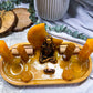 Golden Healer & Orange Calcite Crystal Altar | Double Tarot, Double Chime, Incense & Tealight Meditation Altar