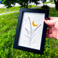 Intuition + Guidance Art | 4x6 Framed Original Moon Drawing
