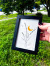 Intuition + Guidance Art | 4x6 Framed Original Moon Drawing