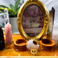 One of a Kind Rose Quartz Altar | Picture Frame, Bowl Candle, Double Tealight & Incense Holder