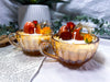 Aura Brown Teacup Intention Candle | Citrine, Carnelian & Lemongrass Prosperity Candle