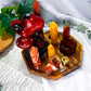 Ember Sight | Carnelian, Golden Healer and Orange Calcite Tarot Altar with Backflow Incense Burner and Tealight Holder