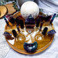 Fluorite Crystal Altar | Detachable Oil Burner, Four Tealights & Incense Holder