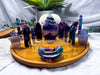 Fluorite Crystal Altar | Detachable Oil Burner, Four Tealights & Incense Holder