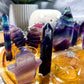 Fluorite Crystal Altar | Detachable Oil Burner, Four Tealights & Incense Holder