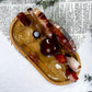 Energy & Creativity Bamboo Tray | Carnelian Coaster with Towers, Hamsa, Moon Bowl & Tealight Altar