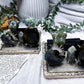 Labradorite Crystal Tarot, Incense & Chime Holder | Handmade Altar Decor | 4 Inch Silver Altar