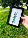 Money + Luck Art | 4x6 Framed Original Moon Phase Drawing