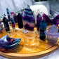 Fluorite Crystal Altar | Detachable Oil Burner, Four Tealights & Incense Holder